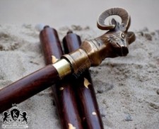 Messing Antik Bergziegen Kopf