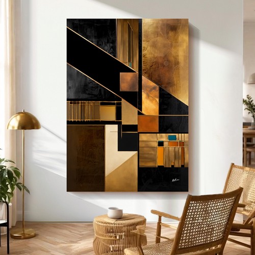 Leinwand bild abstrakt schwarz - leinwand,