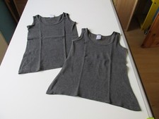 2x Kinder Unterhemd Unterhemden Achselhemden grau von KiK, Gr. 134/140