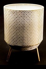 Blumenständer Blumentopf ( Metall ) Gold - weiß Übertopf Groß