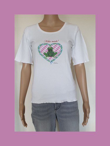 Weißes shirt mit farbigen - mit,