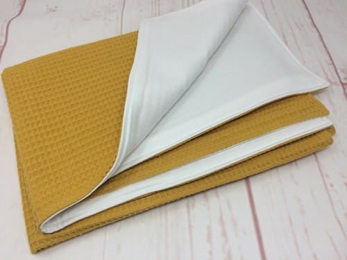 Schmusedecke waffelpique curry - schmusedecke,