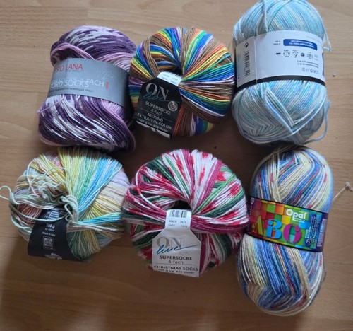 Sockenwollpaket bunt jeweils - sockenwollpaket,