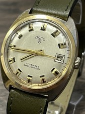 OSCO Herren Uhr (34mm) Handaufzug Vintage Armbanduhr ~ Werk läuft