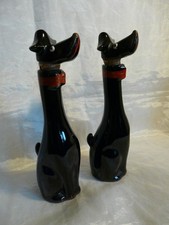 Essig Oel Hunde Motiv vintage alt 50er Rockabilly Pudel Tischkultur Küche Keram