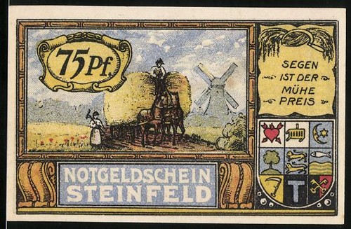 Notgeld steinfeld 1921 75 - steinfeld,,