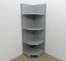 Eckregal 210 cm silber Tego Ladenausstattung Regalecke Regal Ecke Eden Vendox