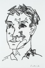 S. BALKENHOL (*1957), Noah. Porträt mit Tierfiguren,  1993, Lith. Contemporary