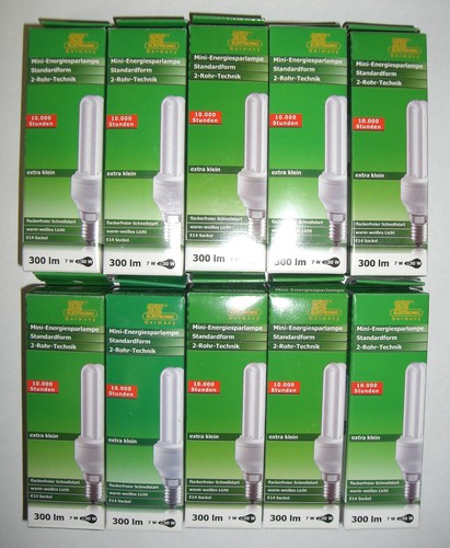 Stk mini energiesparlampe - 10,