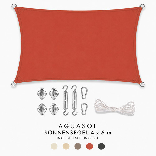 Aguasol sonnensegel 4x6 - sonnensegel,