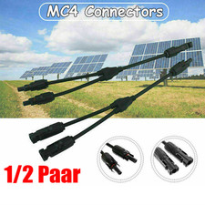 1/2 Paar Solarkabel Y Stecker Verteiler Buchse Solarpanel Photovoltaik Kabel