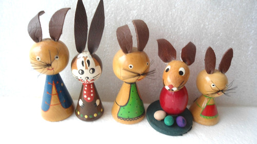 Osterhase hase holz - 5, x