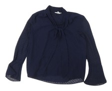 Blaue Damenbluse mit