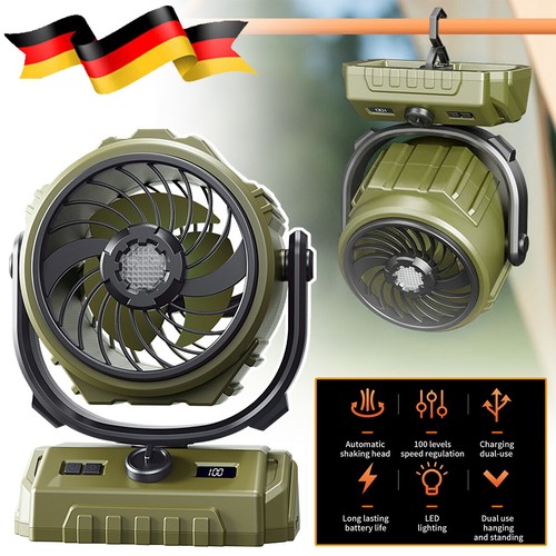 6000mah camping ventilator usb - camping,