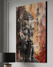 Leinwand Bild Buddha Abstrakt Farbig Dekoration Wohnzimmer Modern Bilder XXL