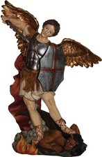 Heiligenfigur Heiliger Michael 13 cm Polyresin Deko Figur