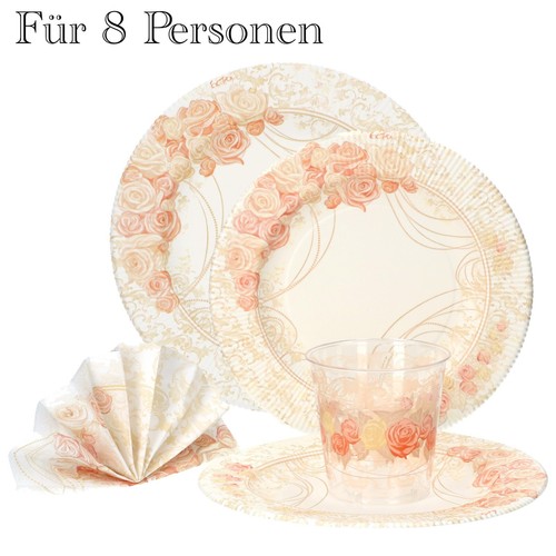 Teiliges set einweggeschirr - set,