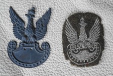 Original WK 2 Polnische Mützenabzeichen , 2 Stück, Adler zur Uniform