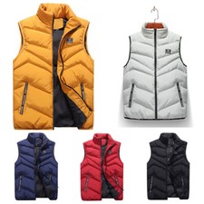 Winter Herren Warme Weste Winddichte Weste Ultraleichte Ärmellose Steppweste