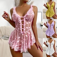 Sexy Damen Spitze Babydoll