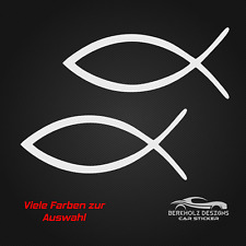 2 x ICHTHYS Fisch Aufkleber