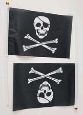 2 x Piraten - Flagge / Fahne - 20 x 14 cm