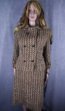 Vtg. Colette Modes Irish Donegal Tweed  Brown Oliv Suit Kostüm All Season Gr S