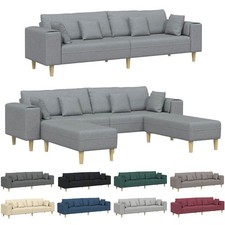 4-Sitzer Sofa mit Kissen Stoff