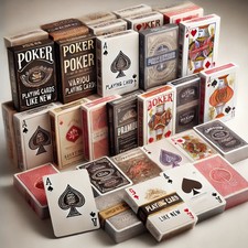 4x Pokerkarten Deck Spiele