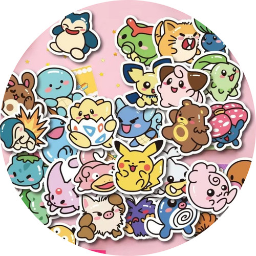 50x pokemon sticker anime - pokemon,