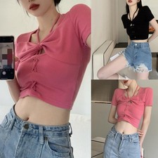 Kurzarm T-Shirt Schleife Slim