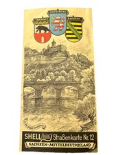 Shell Straßenkarte Nr. 12; Reisedienst; Sachsen - Mitteldeutschland; 43 x 45 cm