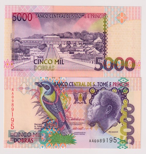 5000 dobras 1996 sao tome - 5000, e