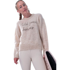 PS of Sweden Beige melange M Pullover Damen Quote Mohair Mix Sweater Holiday