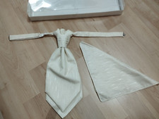 Krawatte creme Hochzeitskrawatte Einstecktuch Heiraten Herren Hochzeit Bräutigam