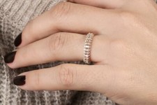 Glora Baguette Brillanten Diamant Goldring 0,56 ct Karat 585er 14K Gold VS G-H 