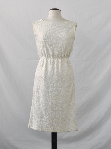 Kleid weiß elfenbein bestickt