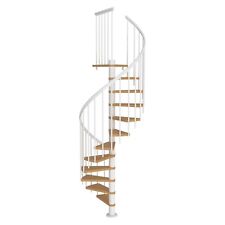 DOLLE Spindeltreppe Wendeltreppe Raumspartreppe Montreal Buche 120 140 cm weiß