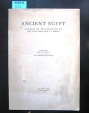 Ancient Egypt. Sources of Information in the New York Public Library. Pratt, Ida