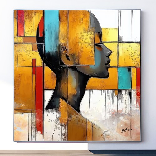 Leinwand bild abstrakt bunt - leinwand,