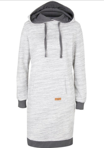Damen shirt kleid dress grau - damen,