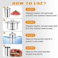 Edelstahl Schinken Presse