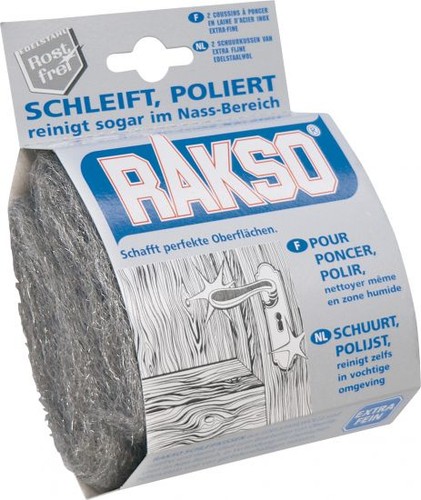 Rakso stahlwolle schleifkissen - stahlwolle,
