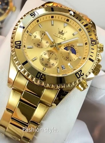 Olevs herrenuhr luxus gold - herrenuhr,
