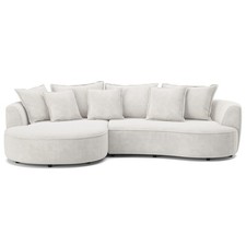 Eckgarnitur - cream - Samt -