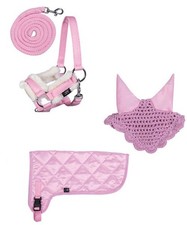 HKM Satteldecke mit Halfter Set und Haube Zubehör für Hobby Horse ROSA