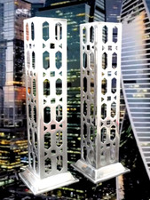 Wiener Secession Josef Hoffmann Berndorf Konstruktionswerk Jugendstil Vasenpaar