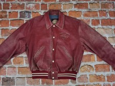 *REDSKINS VINTAGE LEDERJACKE*WASHIGTON UNIVERSITY US CHAMPS*ROT*GR: XL*TIP TOP