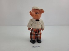 Mechanisches Spielzeug Schwein Koch Kleidung Gummi Figur Deko alt #2510162