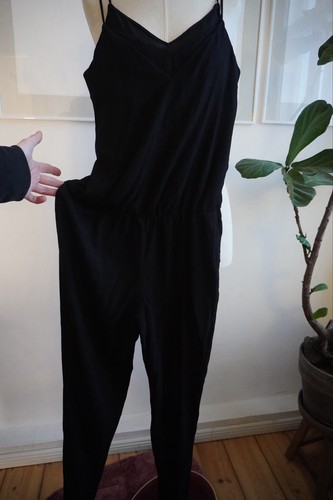 Zara crepe jumpsuit schwarz - jumpsuit,